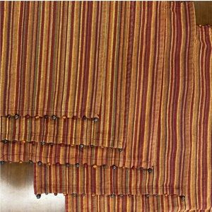 Striped Woven Placemat Set in Warm Autumn Tones Table Linens 13.5 in x 18 in
